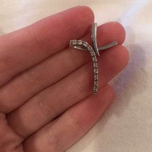 Diamond authentic Italian cross necklace charm